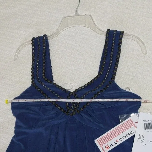 NWT Decode 1.8 Blue Cocktail Dress, Detail on the Bodice and Straps, Size S - Picture 11 of 11